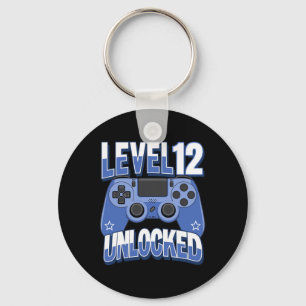 Level 12 freigeschaltet Lustiges Videospieler 12. Schlüsselanhänger