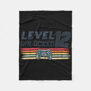 Level 12 freigeschaltet Videospiel 12. Geburtstag  Fleecedecke
