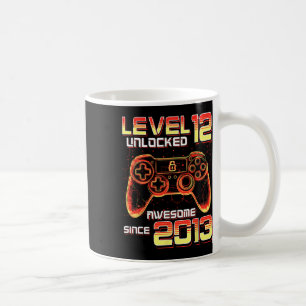 Level 12 freigeschaltet Videospielparty 12. Geburt Kaffeetasse