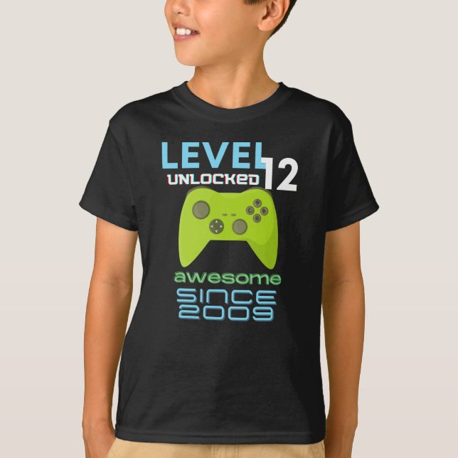 Level 12 Unlock Phantastisch 2009 Video Gamer T-Shirt (Vorderseite)