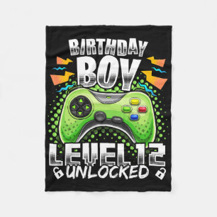 Level 12 Unlock Video Game 12. Geburtstag Gamer G Fleecedecke
