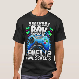 Level 12 Unlock Video Game 12. Geburtstag Gamer G T-Shirt