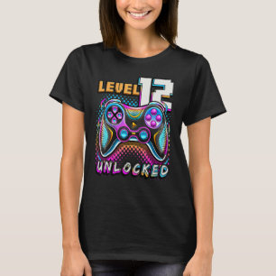 Level 12 Unlocked Video Game 12th Birthday Gamer B T-Shirt
