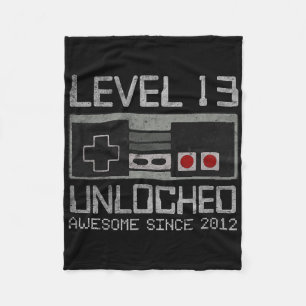 Level 13 freigeschaltet 13. Geburtstag 13-jähriges Fleecedecke