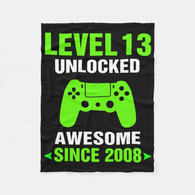 Level 13 freigeschaltet Awesome 2008 Videospiel 13 Fleecedecke (Vorderseite)