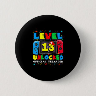 Level 13 freigeschaltet Gamer 13. Geburtstagsgesch Button