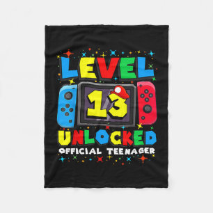 Level 13 freigeschaltet Gamer 13. Geburtstagsgesch Fleecedecke