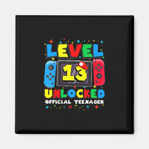 Level 13 freigeschaltet Gamer 13. Geburtstagsgesch Magnet