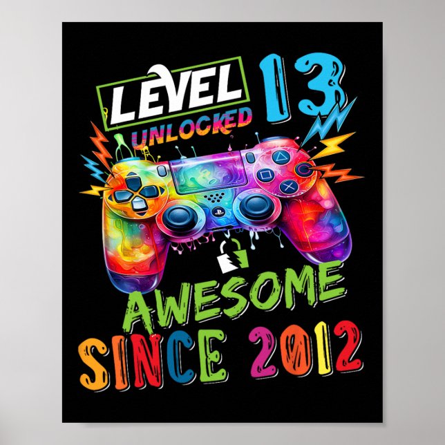 Level 13 freigeschaltet Großartig 2012 Videospiele Poster (Vorne)