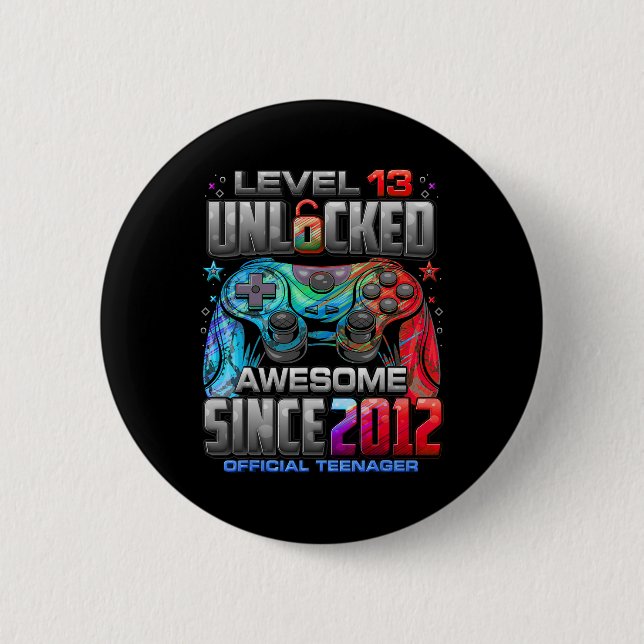 Level 13 freigeschaltet Großartig Seit 2012 13. Ge Button (Vorderseite)