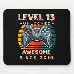 Level 13 Unlock Video Game 13. Geburtstag 13 Jahre Mousepad