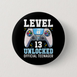 Level 13 Unlock Video Game 13. Geburtstag Gamer B Button