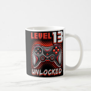Level 13 Unlock Video Game 13. Geburtstag Gamer B Kaffeetasse