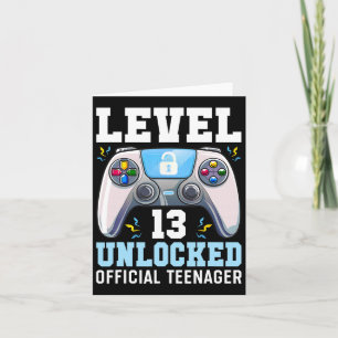 Level 13 Unlock Video Game 13. Geburtstag Gamer B Karte