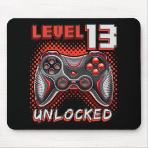 Level 13 Unlock Video Game 13. Geburtstag Gamer B Mousepad
