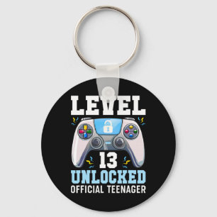 Level 13 Unlock Video Game 13. Geburtstag Gamer B Schlüsselanhänger