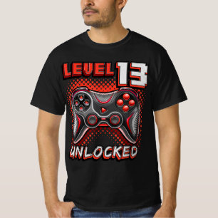 Level 13 Unlock Video Game 13. Geburtstag Gamer B T-Shirt