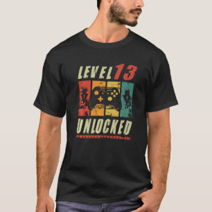 Level 13 Unlock Video Gamer Wende 13. Geburtstag T-Shirt