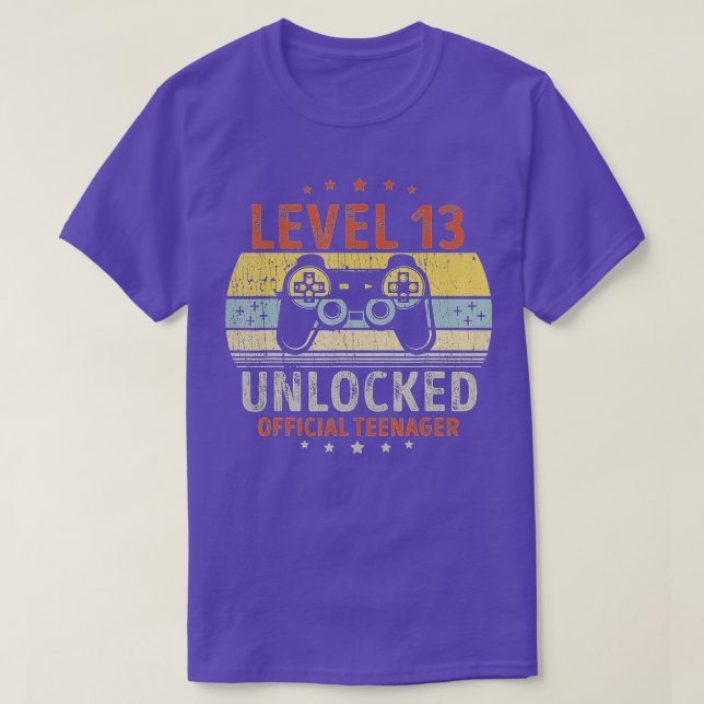 Level 13 Unlocked  13th Video  Birthday Gift  (151 T-Shirt (Design vorne)