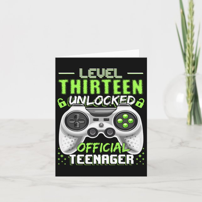 Level 13 Unlocked Offial Teenager Video Game 13t Karte (Vorderseite)