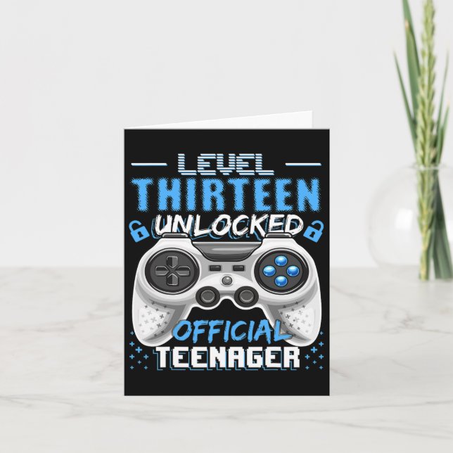 Level 13 Unlocked Offial Teenager Video Game 13t Karte (Vorderseite)
