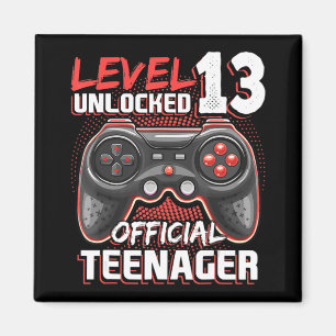 Level 13 Unlocked Offial Teenager Video Game 13t Magnet