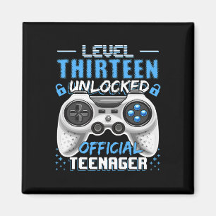 Level 13 Unlocked Offial Teenager Video Game 13t Magnet