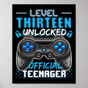 Level 13 Unlocked Offial Teenager Video Game 13t Poster