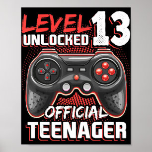 Level 13 Unlocked Offial Teenager Video Game 13t Poster