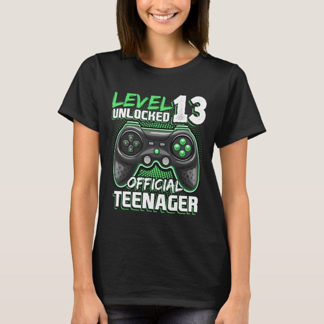 Level 13 Unlocked Offial Teenager Video Game 13t T-Shirt (Vorderseite)