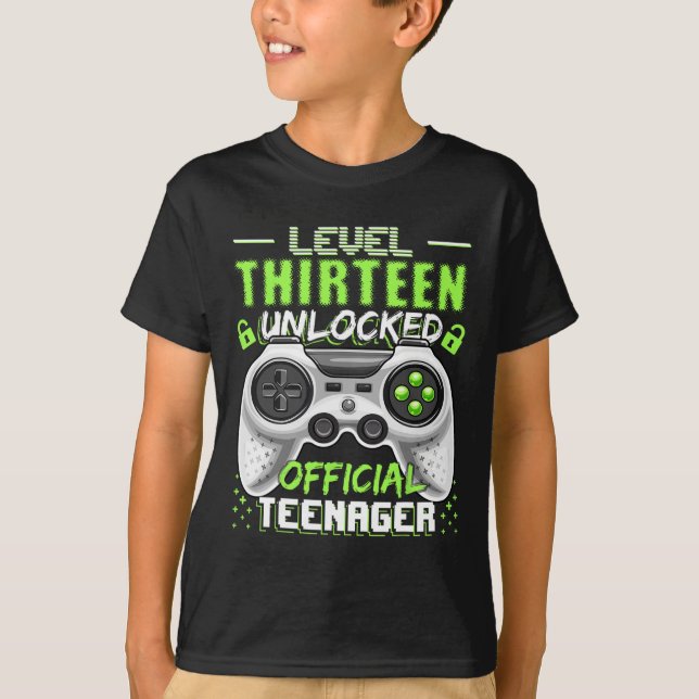 Level 13 Unlocked Offial Teenager Video Game 13t T-Shirt (Vorderseite)