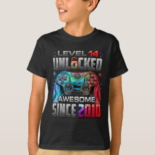Level 14 freigeschaltet Awesome seit dem 14. Gebur T-Shirt