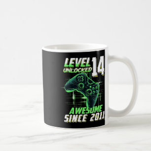 Level 14 freigeschaltet Großartig Seit 14. Geburts Kaffeetasse