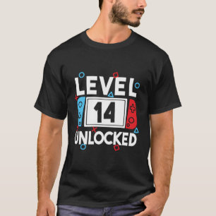 Level 14 Unlock Gamer 14. Geburtstag Videospiel B T-Shirt