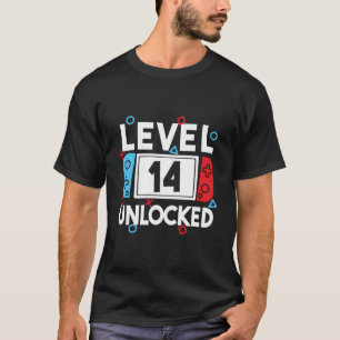 Level 14 Unlock Gamer 14. Geburtstag Videospiel B T-Shirt