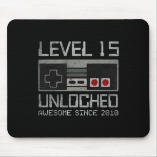 Level 15 freigeschaltet 15. Geburtstag 15-jähriges Mousepad