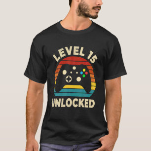 Level 15 Unlocks Videospiel am 15. Geburtstag 15 T-Shirt