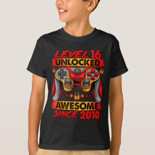 Level 16 freigeschaltet 16-jährige Jungen 16. Gebu T-Shirt