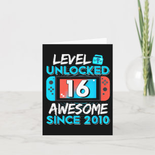 Level 16 freigeschaltet Toll seit 2010 16. Geburts Karte