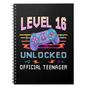 Level 16 Unlocked Official Teenager Video Game 16t Notizblock