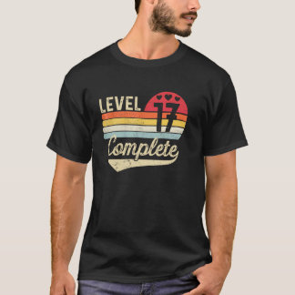 Level 17 Abgeschlossen 17. Hochzeitstag 17 Jahr T-Shirt