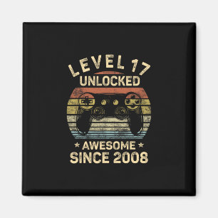Level 17 freigeschaltet 17. Geburtstag Geschenke f Magnet