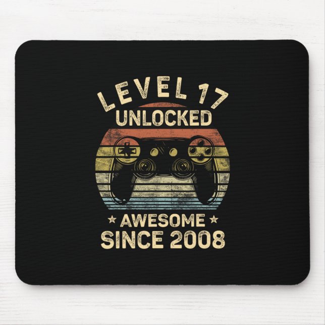 Level 17 freigeschaltet 17. Geburtstag Geschenke f Mousepad (Vorne)