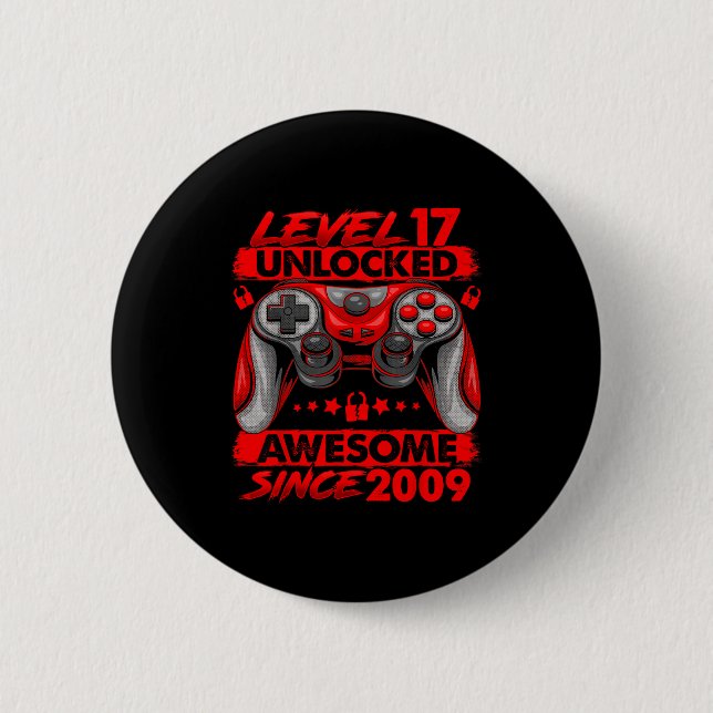 Level 17 freigeschaltet 17-jährige Jungen 17. Gebu Button (Vorderseite)