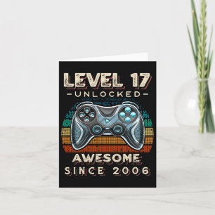Level 17 Unlocks Videospiel 17. Geburtstag 17 Yr O Karte