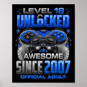 Level 18 freigeschaltet Awesome seit 2007 18. Gebu Poster