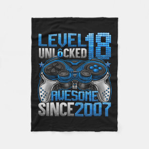 Level 18 freigeschaltet Geschenke für 18-jährige J Fleecedecke