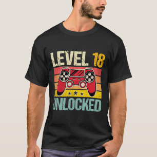 Level 18 freigeschaltet Vintage-Videospieler 18. G T-Shirt