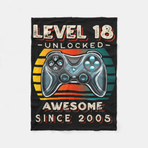 Level 18 Unlock Video Game 18. Geburtstag 18 Jr. O Fleecedecke