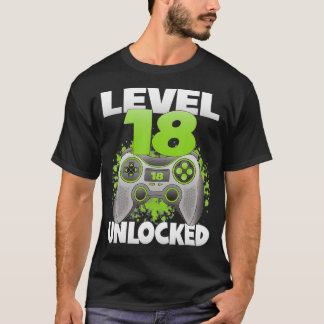 Level 18 Unlocked Video Gaming 18th Birthday 2004 T-Shirt